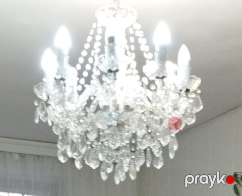 Çılçıraq, 8 lampa, Xrustal