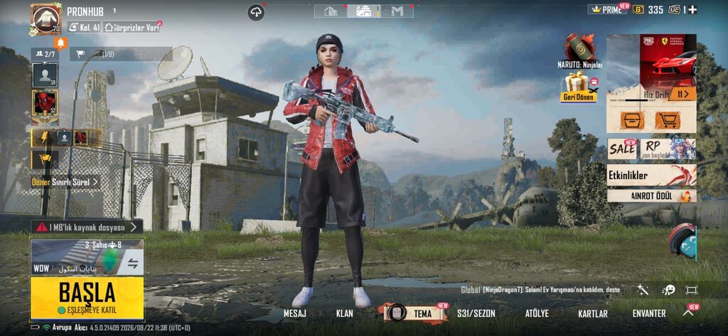 PUBG Mobile hesabı – üst səviyyəli kosmetik kolleksiya və laboratoriya — Digər, Mingəçevir