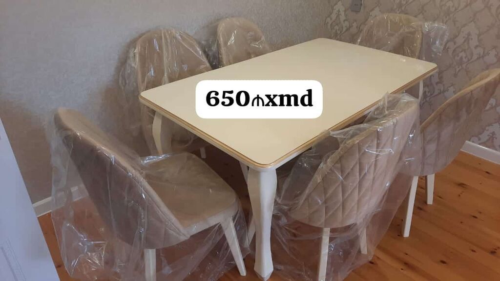 Yemək otağı üçün 6 nəfərlik masa-stul dəsti - Komplekt: 1 ədəd — Mebel, Xırdalan (3)