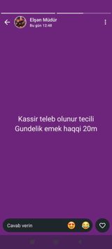 Kassir tələb olunur, Gündəlik ödəniş — Продажи