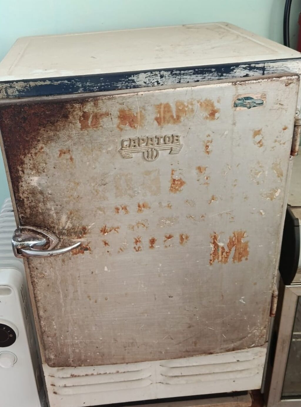 İşlənmiş 1 qapılı Saratov Soyuducu Satılır, rəng - Ağ — Soyuducular, Qobu