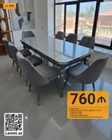 Masa dəsti – elegant dizaynlı açılan stol və 6 ədəd stul • Stol — Furniture