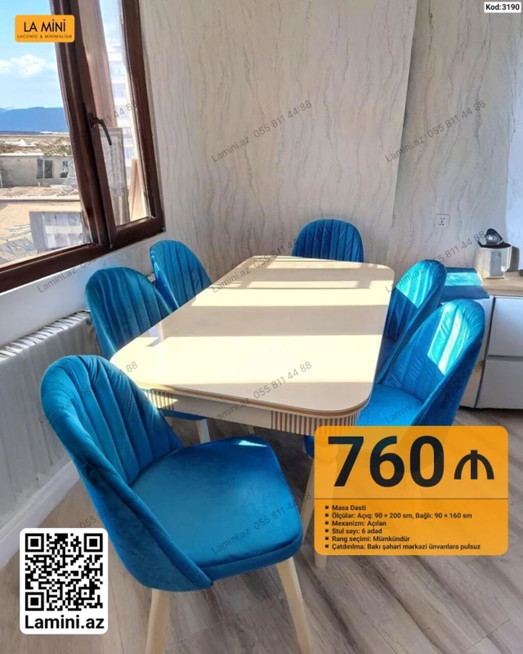 Masa Dəsti – La Mini - Masa mexanizmi: Açılan - Ölçülər: açıq 90×200
