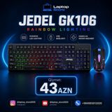 🎮 JEDEL GK106 Rainbow Lighting – Klaviatura + Mouse 🌈 Rainbow LED — Laptop Store