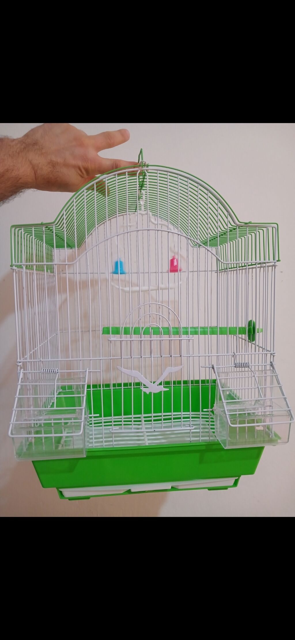 Papuqay tutuquşu bulbul üçün qəfəs setqa satıram. İcinde teze yem qabı — Qəfəslər, Xırdalan