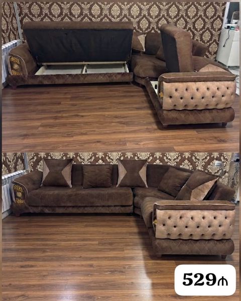 Künc divan — açılan, bazalı, işlənmiş