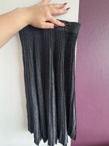 Зимняя черная плиссированная юбка Блестящая Qara metalik parıltılı — Women's clothing
