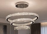 Müasır Çılçıraq Lustra — 4 Halqalı Kristal — Освещение
