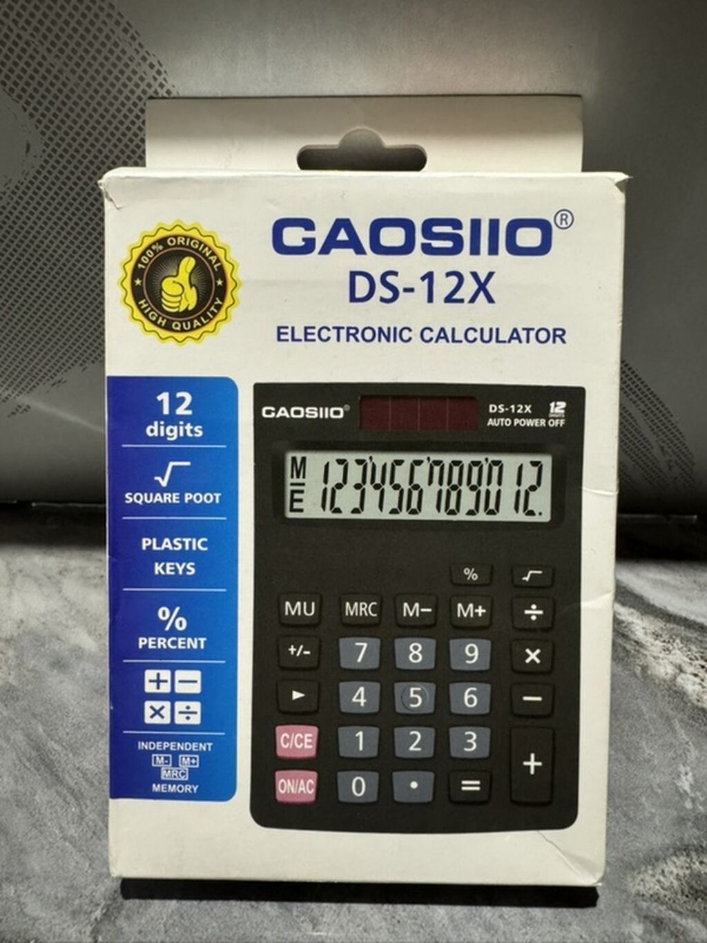 GAOSIIO DS-12X elektron kalkulyator Xüsusiyyətlər: - 12 rəqəmli böyük — Ofis malları, Bakı (2)