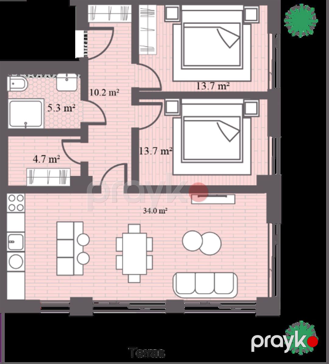 Satılır 3 otaqlı yeni tikili 133.7 m² — Mənzil, Bakı (8)