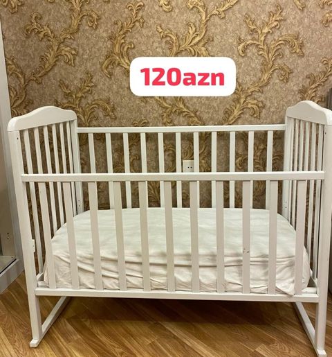 Oğlan və qız üçün, İşlənmiş, Dördbucaq, Beşik, Dəstsiz, Matras ilə, Yellənmə mexanizmi ilə