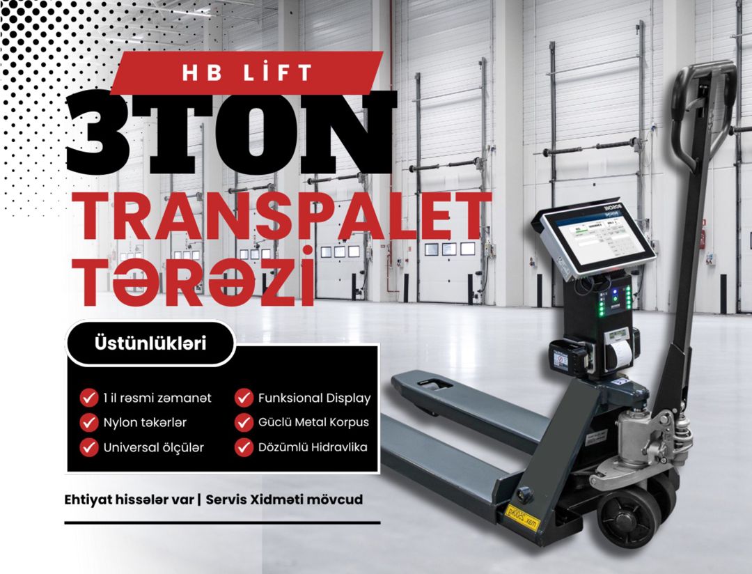 Tərəzili transpalet - HB 3000KG — Mallar, Bakı