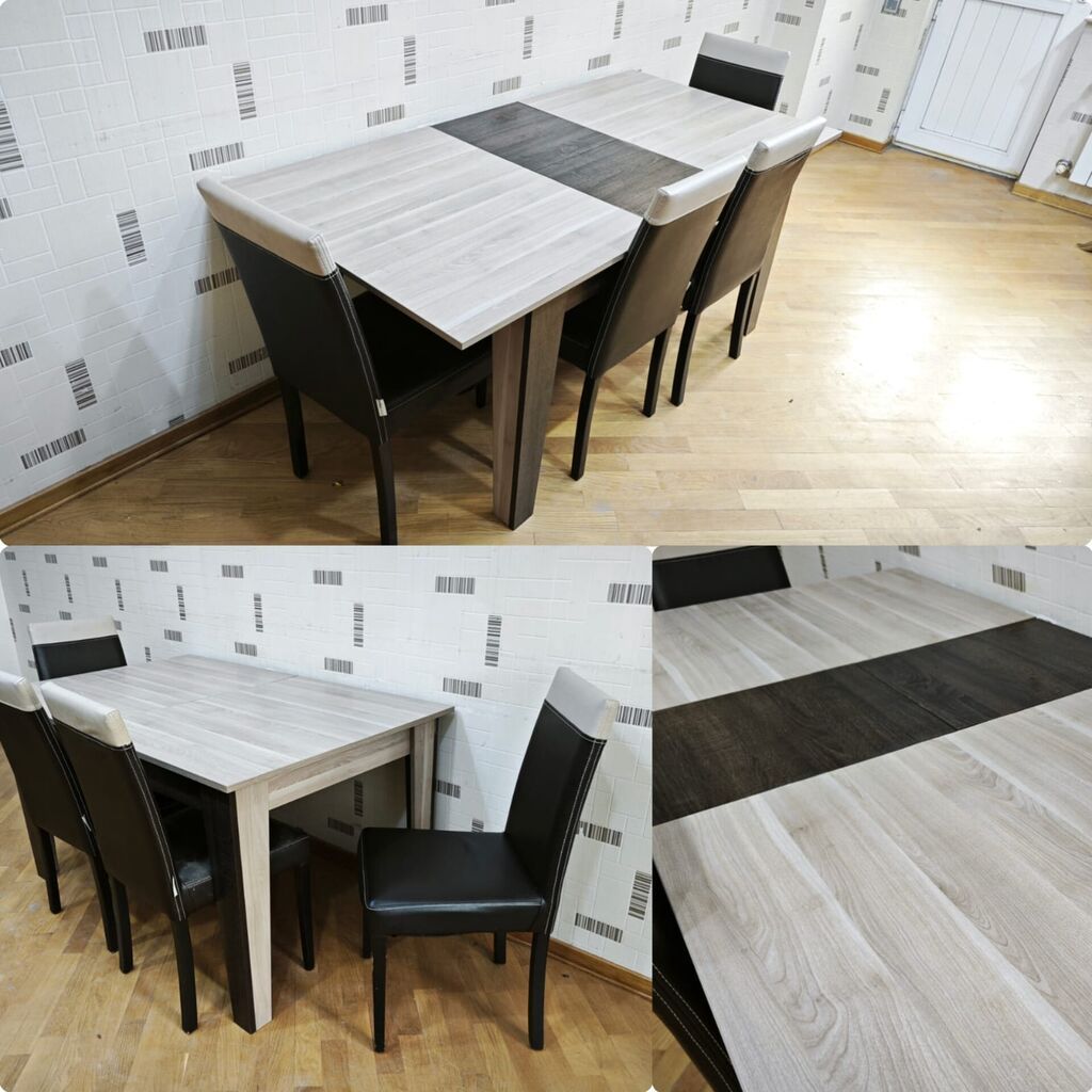 Mətbəx üçün, İşlənmiş, Kvadrat masa, 4 stul - 1
