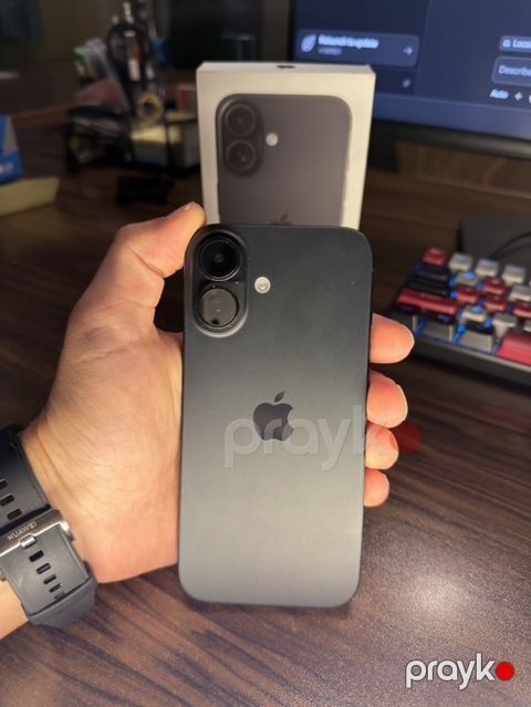 IPhone 16, 128 GB, Qara, Barmaq izi, Simsiz şarj, Face ID