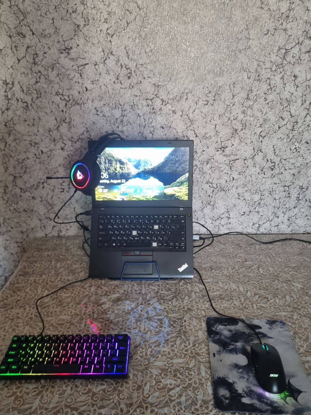 Oyun aksesuarları dəsti - RGB işıqlı simli klaviatura: Kompakt ölçü — Elektronika, Bakı