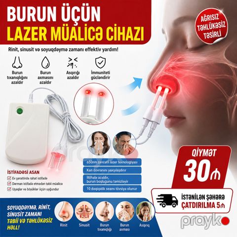 Burun üçün lazer müalicəsi cihazı