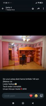 Qız üçün, İşlənmiş, Təknəfərlik çarpayı — Furniture