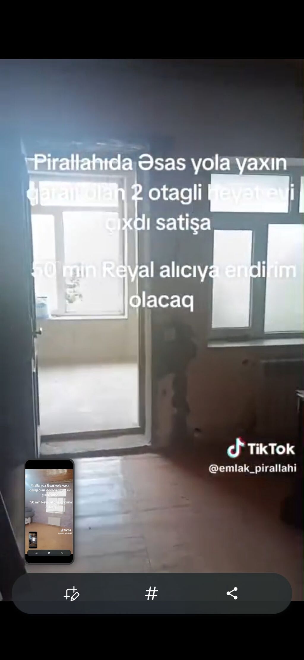 Pirallahıda əsas yola yaxın yerləşən 2 otaqlı həyət evi. Həyətdə qaraj — Daşınmaz əmlak, Digah (2)