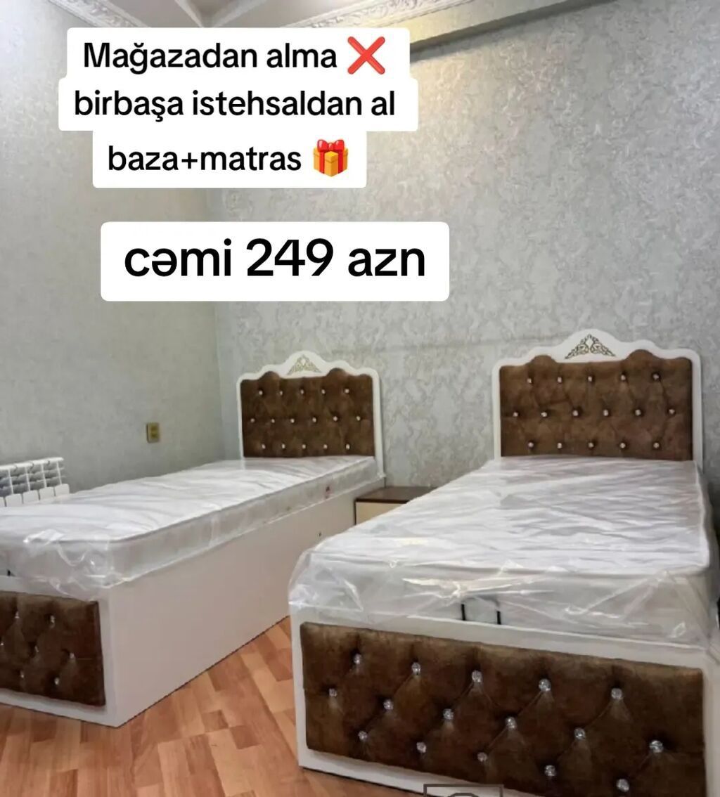 Yeni, Təknəfərlik çarpayı, Bazalı, Matras ilə, Siyirməsiz, Azərbaycan