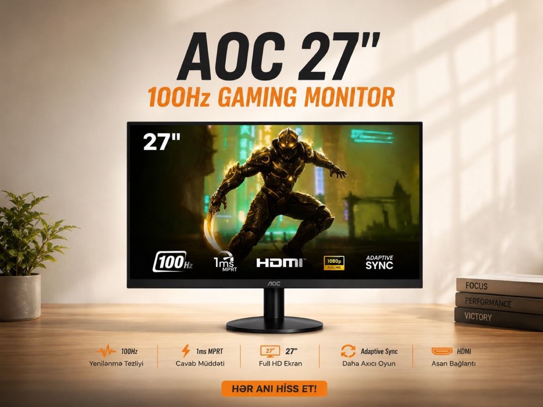 AOC 27 100Hz Gaming Monitor — Elektronika, Xaçmaz