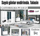 Ağ rəngli yataq otağı dəsti Tərkibi: - 4 qapılı qarderob (güzgülü — Mebel