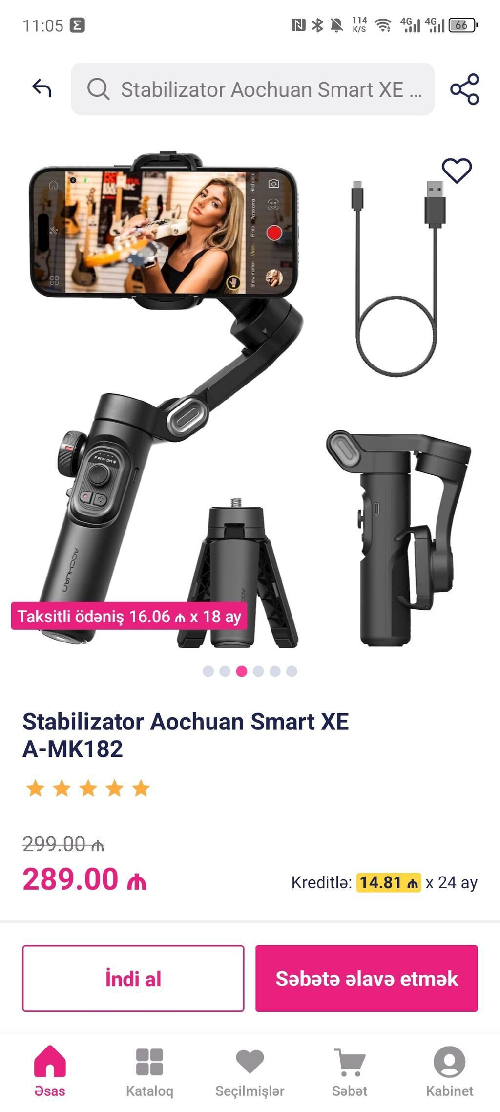 Aochuan Smart XE (A-MK182) smartfon stabilizatoru təcili satılır - 3 — Elektronika, Mehdiabad (4)