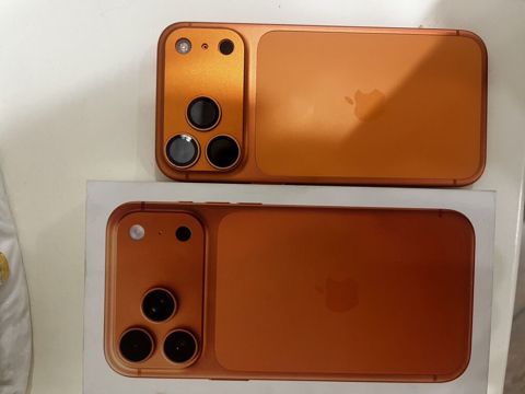 iPhone üçün qoruyucu case — Mis/Oranj rəngi, 3 kameralı Pro/Pro Max