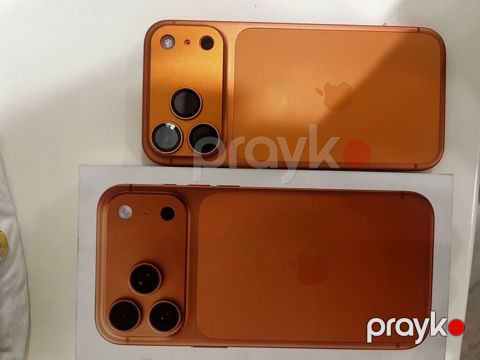 iPhone üçün qoruyucu case — Mis/Oranj rəngi, 3 kameralı Pro/Pro Max