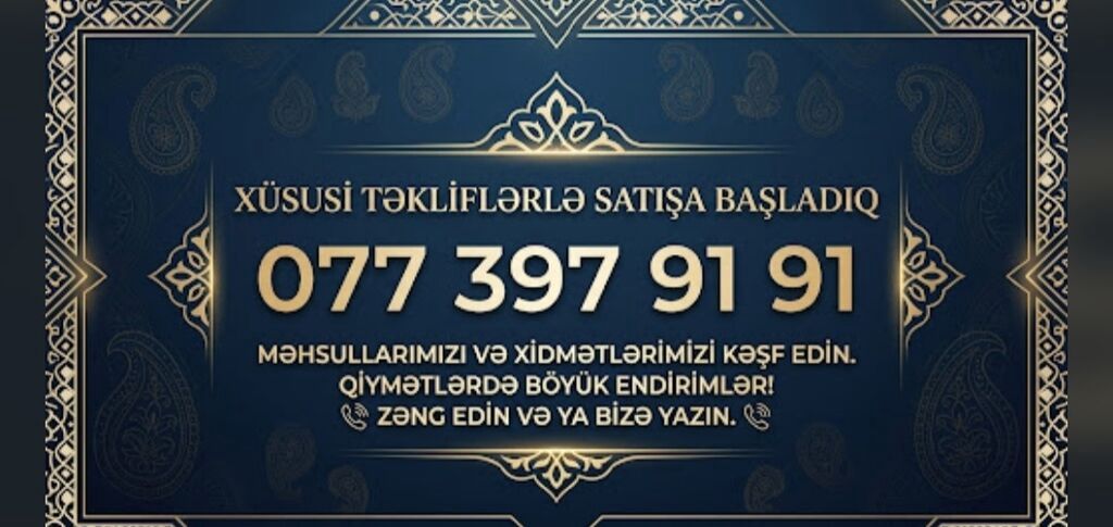 Xüsusi təkliflərlə satışa start verilib! Məşğul olduğumuz məhsul və — Xidmətlər, Gəncə