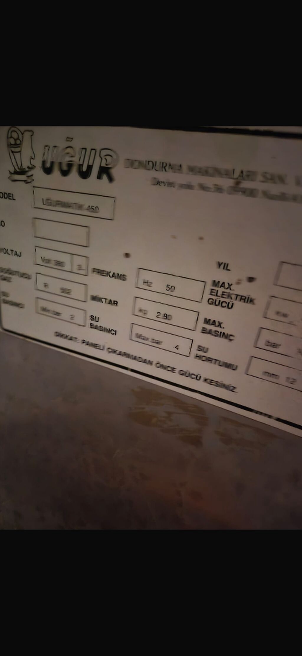 Uğur dondurma maşını – model: UGUR UGHPMATIC 450 Texniki — Biznes və avadanlıq, Bakı (2)