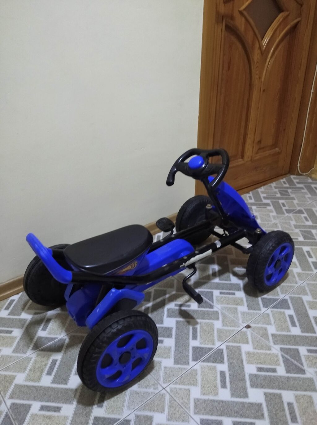 Uşaq pedallı go-kart maşını — mavi, 4 təkərli, stabil — Uşaq nəqliyyatı, Bakı (2)