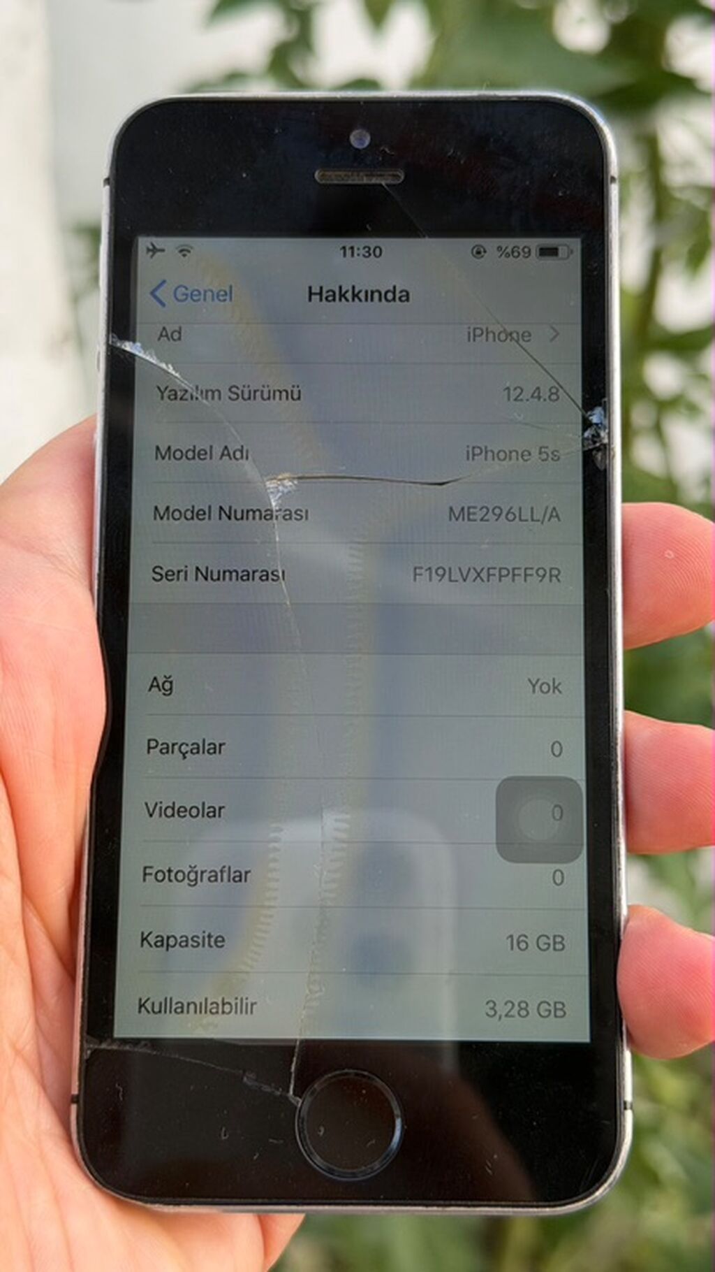 IPhone 5s, Gümüşü, Qırıq — Apple iPhone, Bakı (5)