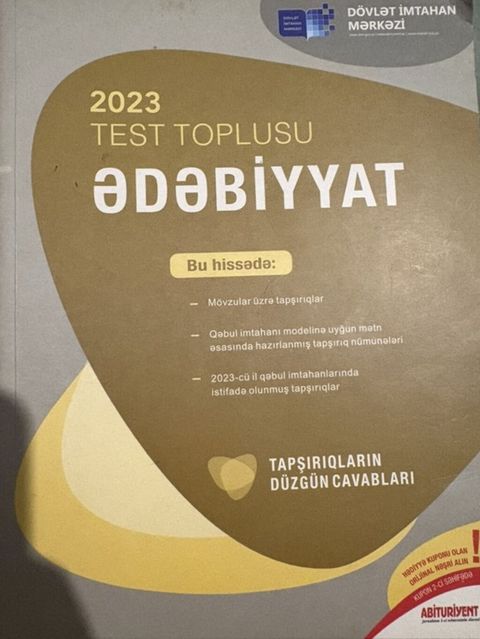 2023 Test Toplusu – Ədəbiyyat (DİM) - Fənn: Ədəbiyyat - Nəşr: Dövlət