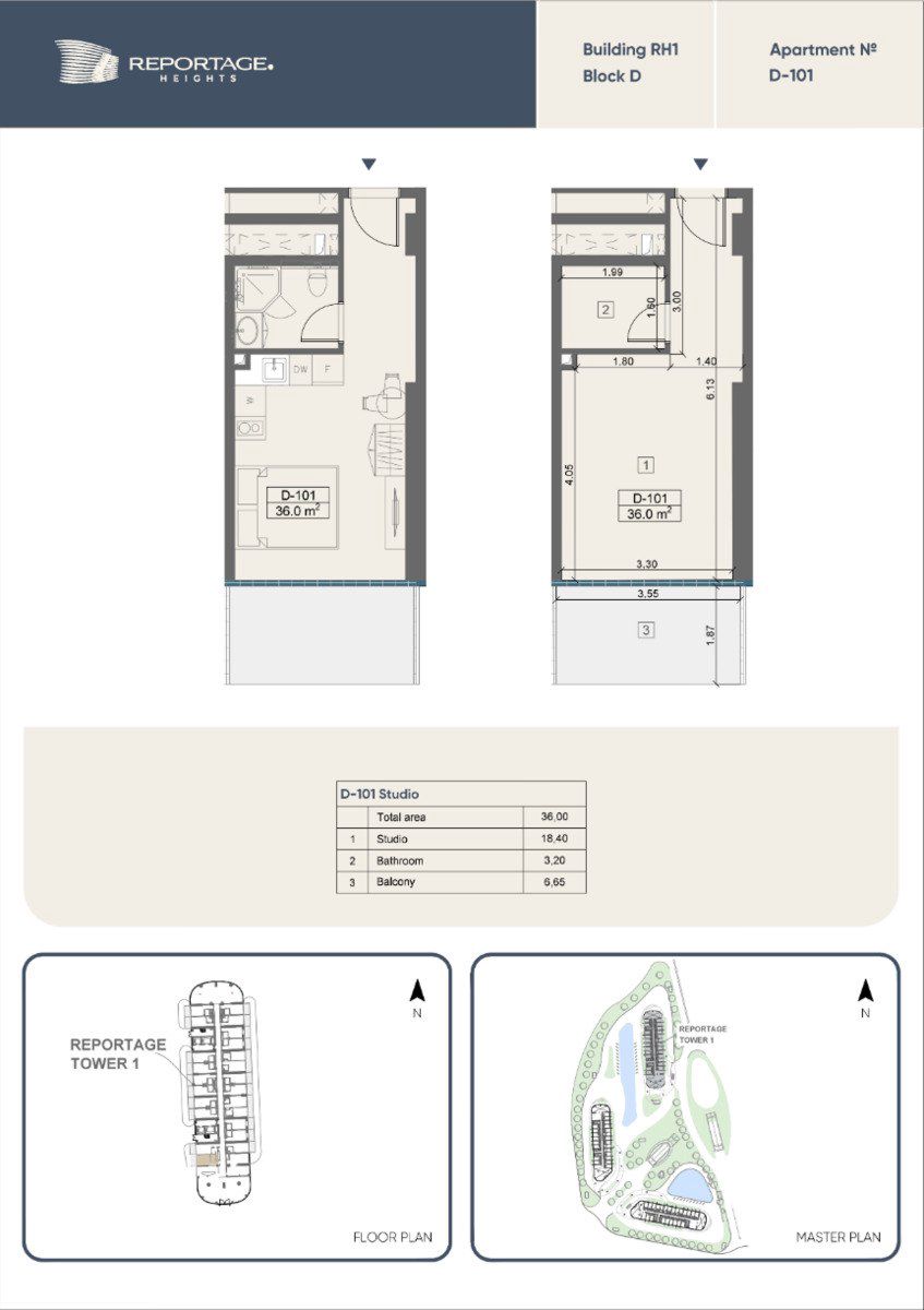 Satılır 1 otaqlı yeni tikili 36 m² — Mənzil, Bakı (6)