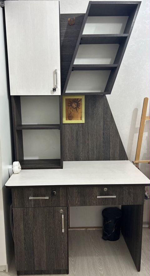 Yazı stolu, qara-ağ, rəflər və şkaf — Tables