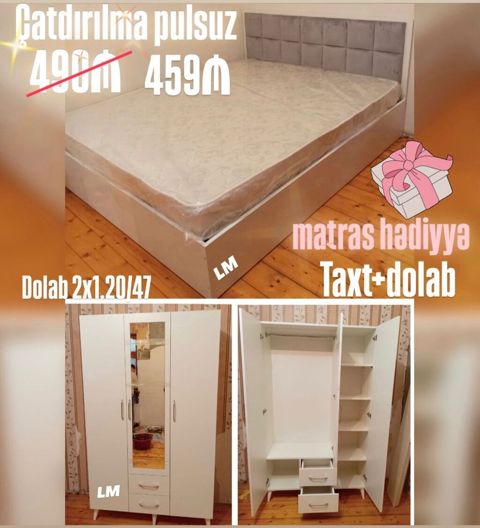 Taxt + Dolab dəsti - Qiymət: 459 ₼ (490 ₼ üstündən endirim