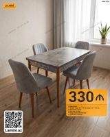 Masa dəsti – Kod: 3122 - Açılan mexanizmli masa: açıq ölçü 80×170 sm — Furniture