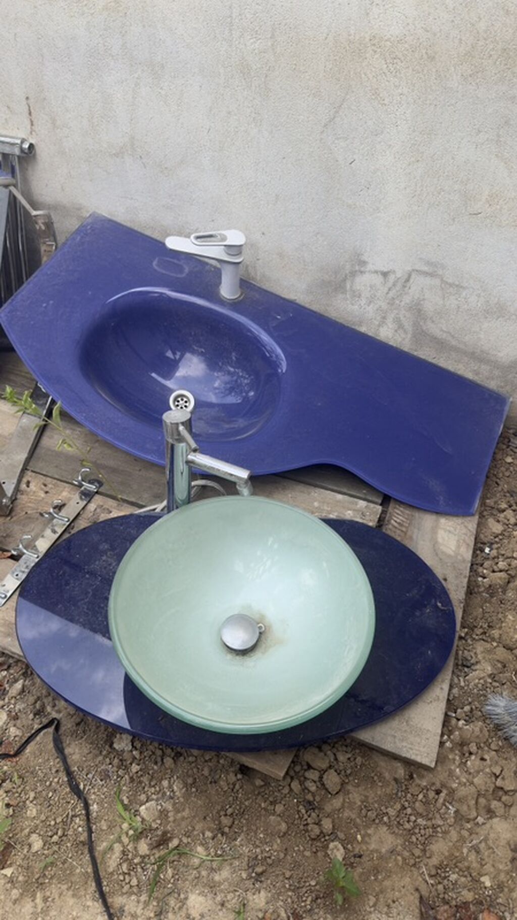 Hamam üçün iki ədəd əl-üz yuma dəsti Komplekt 1: - Bənövşəyi rəngdə — Santexnika, Digah (2)