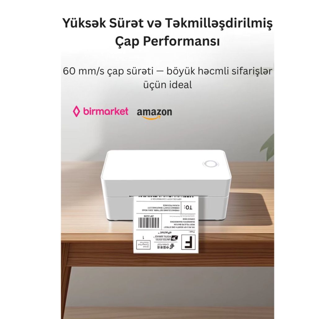 ZJ-9260 termal barkod və birmarket etiketi printeri — Biznes və avadanlıq, Bakı (11)