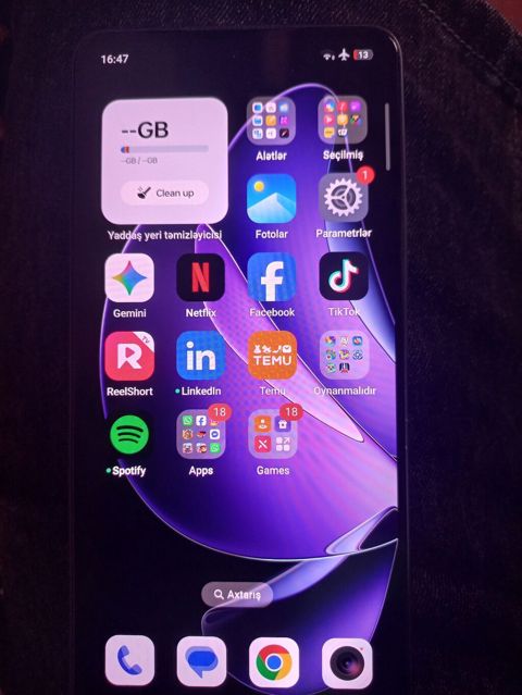 Oppo Reno 13 F, 256 GB, rəng - Qara, İki sim kartlı