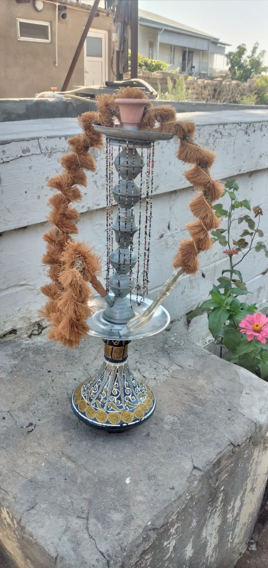 Nargilə dəsti - Klassik dizaynlı, keramika kasalı nargilə - Metal — Gözəllik və sağlamlıq, Digah (5)