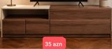 İşlənmiş, Düz TV altlığı, Polkalı, Laminat — Mebel