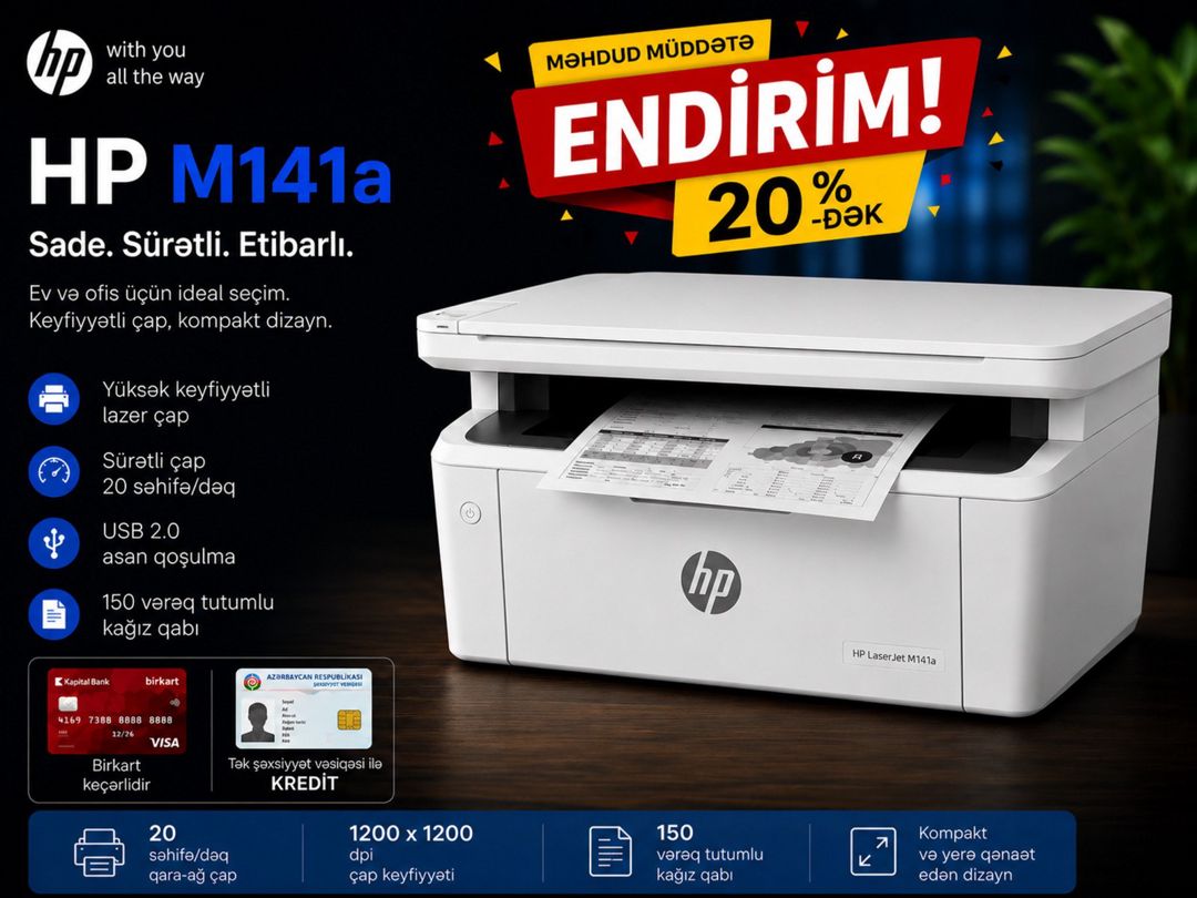 Printer "HP Laserjet MFP M141A" — Elektronika, Bakı