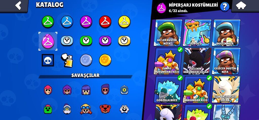 Brawl Stars hesabda 250+ kostüm var nadir emojiler nadir köstümler var — Mallar, Cəlilabad (6)