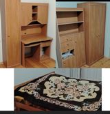 Oğlan və qız üçün, İşlənmiş, 2 təknəfərlik çarpayı, Yazı masası, Dolab — Children's furniture sets