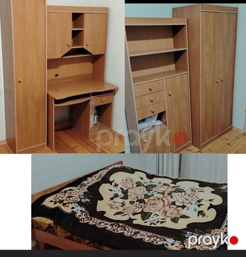Oğlan və qız üçün, İşlənmiş, 2 təknəfərlik çarpayı, Yazı masası, Dolab — Bakı