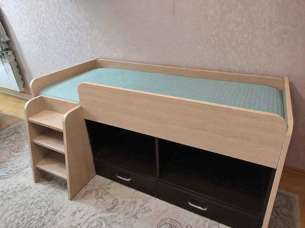 Uşaq üçün funksional taxta çarpayı Yaxşı vəziyyətdədir. Sökülməyib — Mebel, Bakı