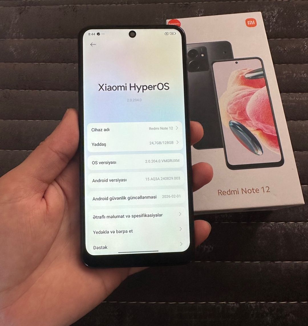 Xiaomi Redmi Note 12 (4G) Onyx Gray 128GB/6GB — Telefonlar və qadjetlər, Bakı (3)