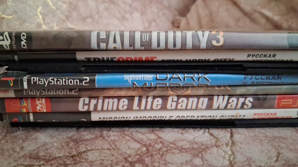 Sony PlayStation 2 Slim (gümüş rəng) Komplekt: - PS2 Slim konsolu — Elektronika, Bərdə (3)