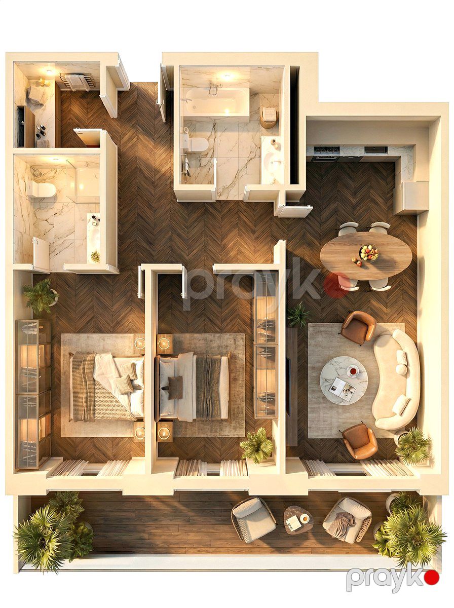 Satılır 3 otaqlı yeni tikili 144.4 m² — Mənzil, Bakı (6)